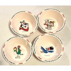 SET 4 CEREAL BOWLS NEW TONY THE TIGER VINTAGE 1995 KELLOGG